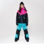 Комбинезон для сноуборда и лыж женский Cool Zone Kite 19/20 цикламеновый/черный/бирюзовый