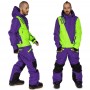 Комбинезон мужской для сноуборда Cool Zone Mens Snowboard 17/18, фиолетовый/лайм