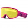 Женская маска для сноуборда и лыж Giro Moxie Bright Pink Horizon Amber Pink/Yellow 17/18